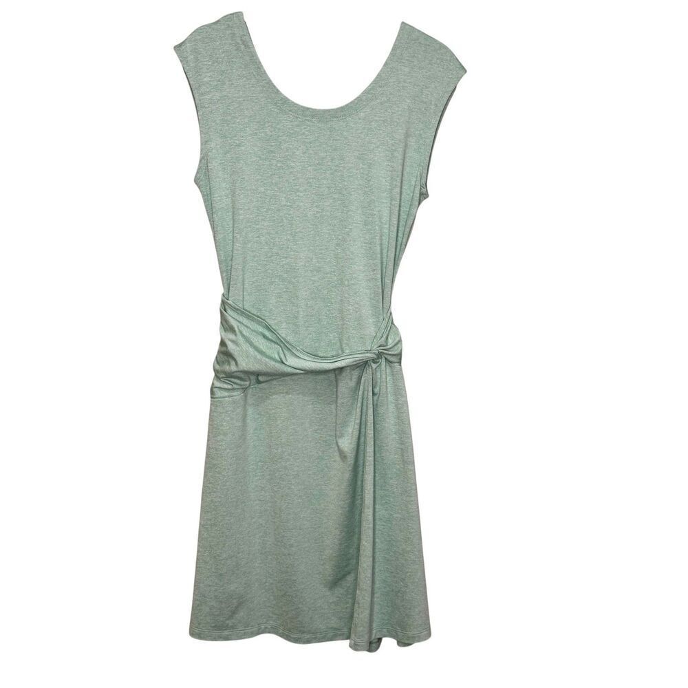 Patagonia Seabrook Twist Dress Small Green Cap Sleeve Wrap Waist Travel SP20 - Picture 2 of 9